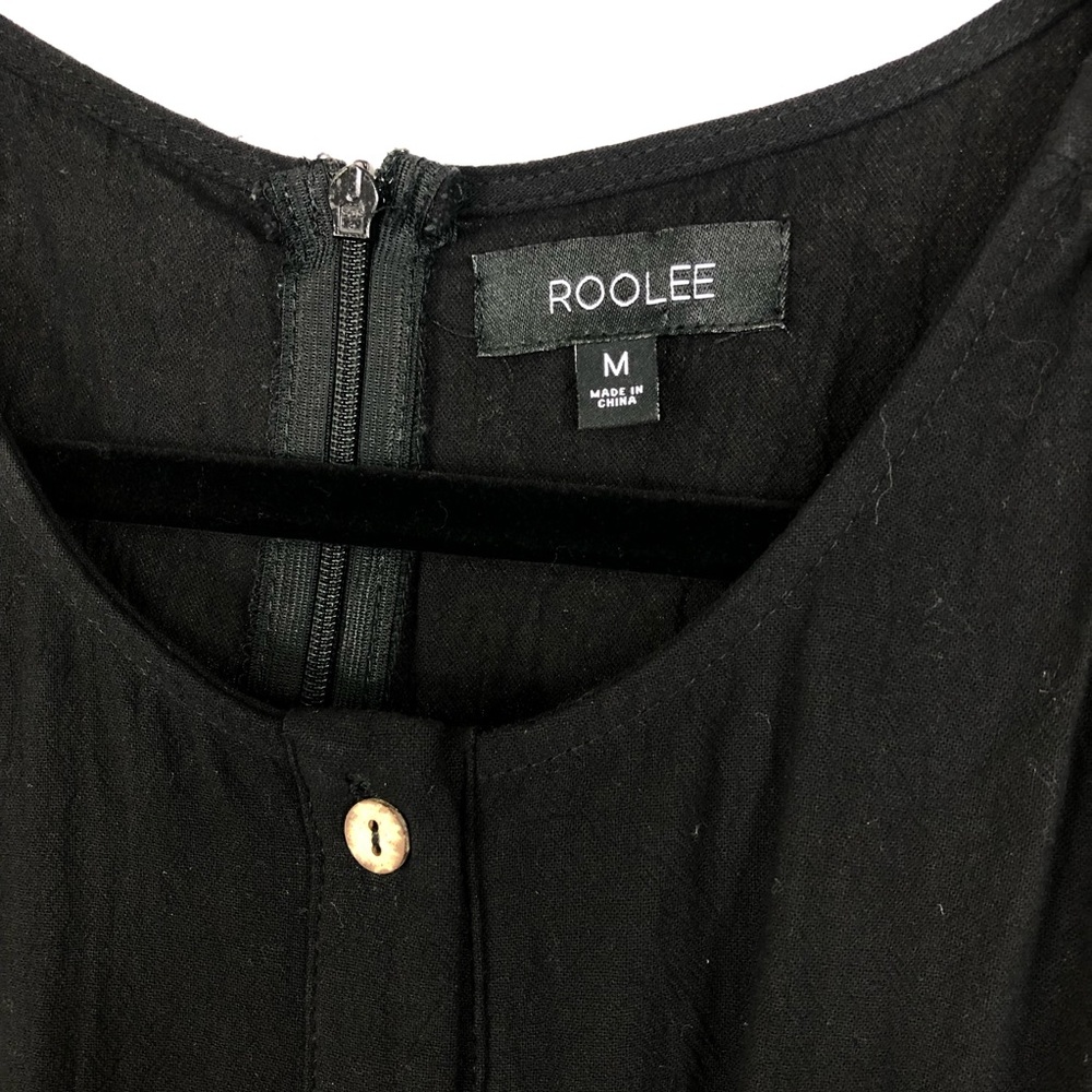 Roolee Pieced Waist Button Down Midi Dress Sz M - Picture 9 of 11